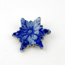 GWIAZDKA niebieska broszka ceramiczna 1